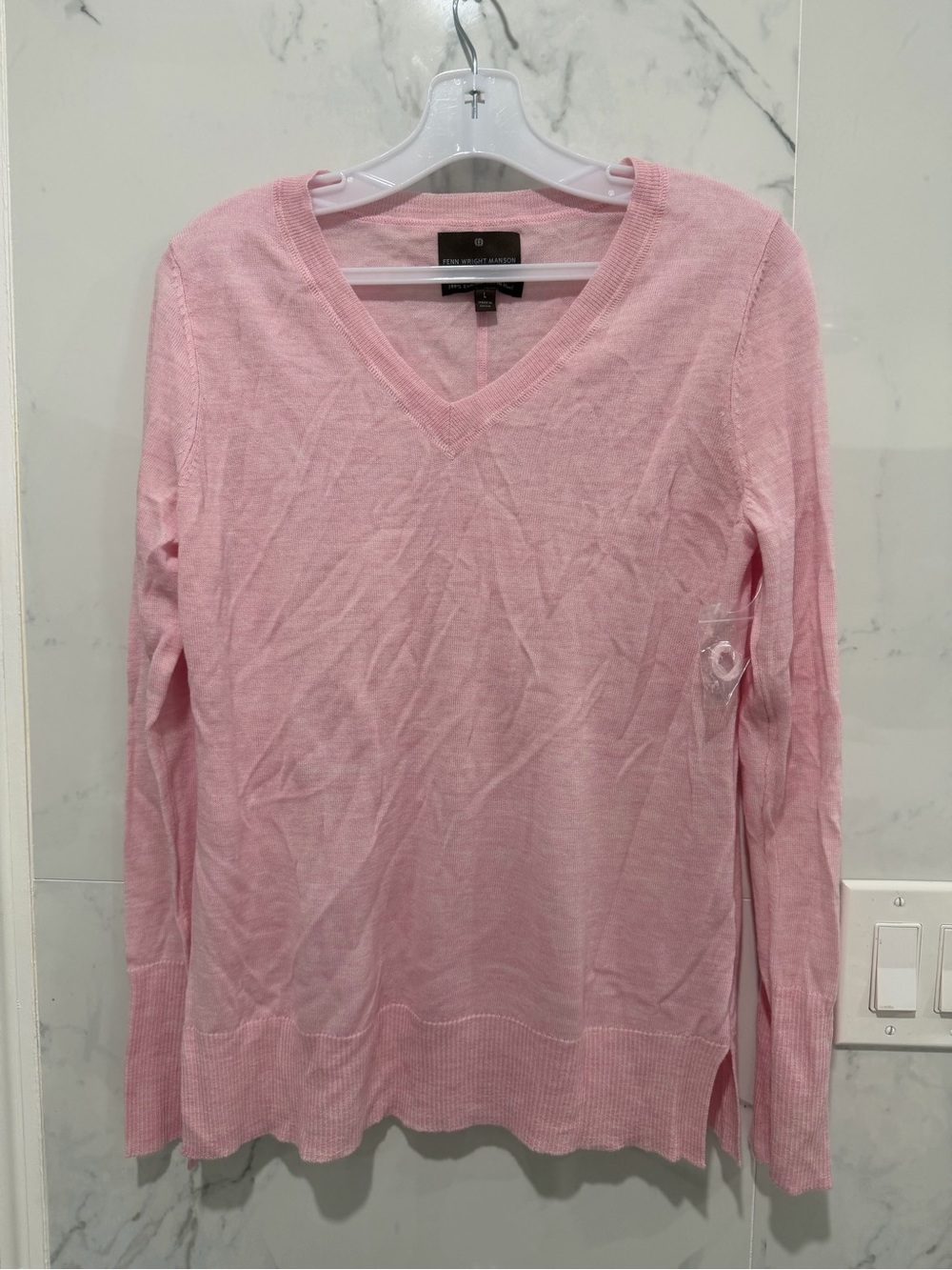 Fenn Wright Manson Pale Pink V-Neck Sweater